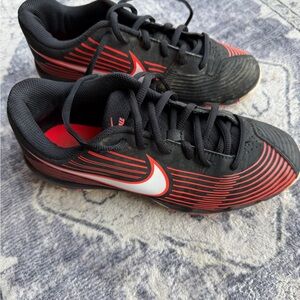 Nike Kids cleats Black and Red